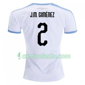 Camisolas de Futebol Uruguai Jose Gimenez 2 Equipamento Alternativa 2019 Copa América Manga Curta